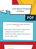 Specific Properties of Matter