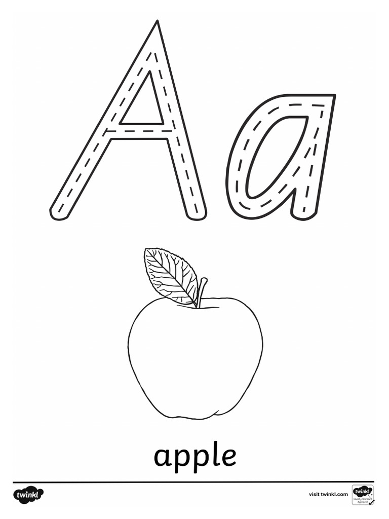 Letter A Colouring Page | PDF