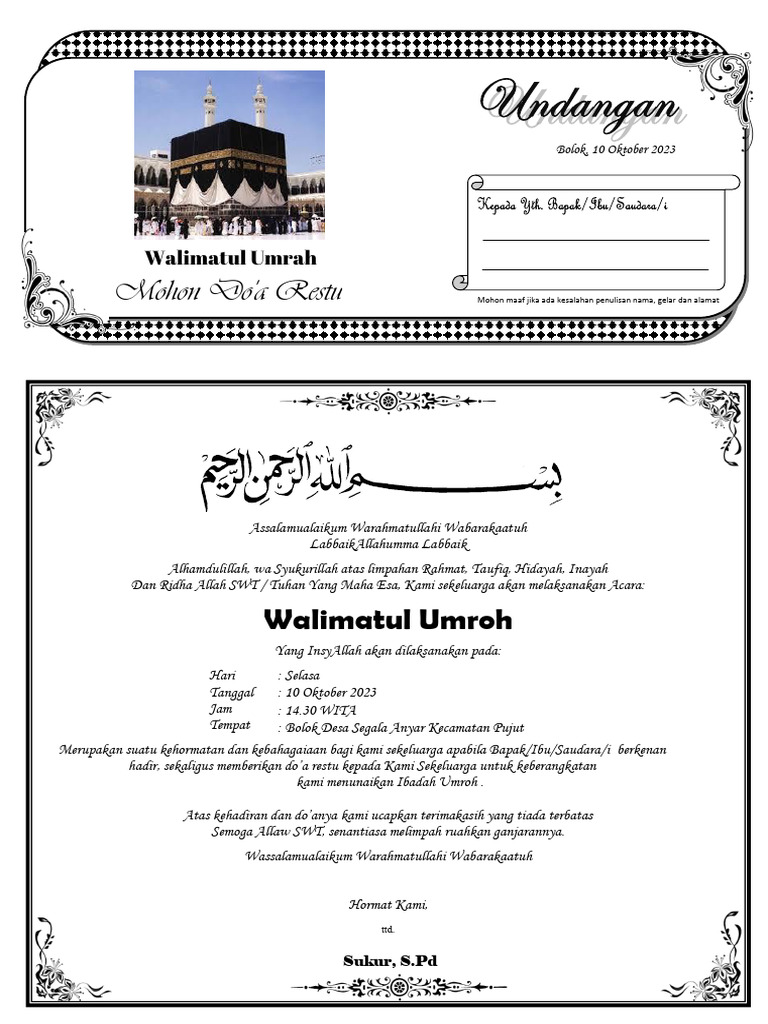 1 Undangan-Umroh | PDF