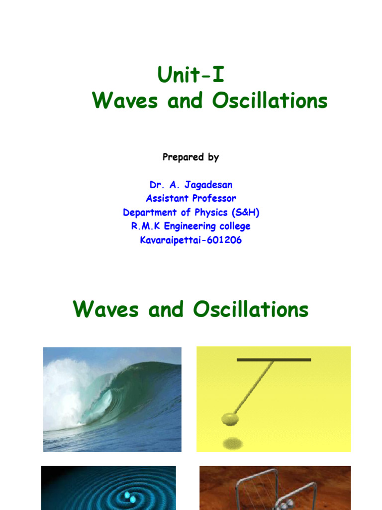 Types of Oscillations and SHM Overview | PDF | Oscillation | Rotation ...