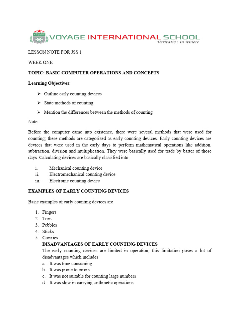 CST Wk1 Lesson Note For Jss 1, 2, 3 PDF