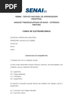 Exercicios de Polegadas Fracionarias | PDF | Ensino de Matemática