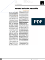 Urbino Ha Creato La Plastica Mangiabile - Il Resto Del Carlino Del 27 Ottobre 2023