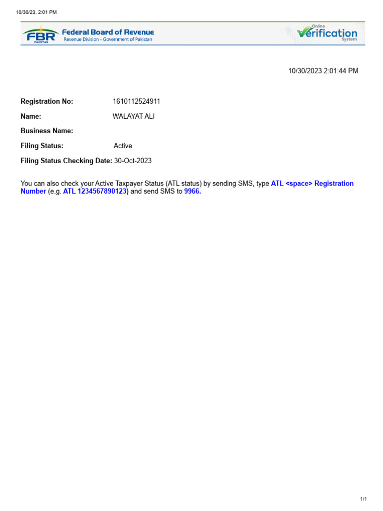 Active Taxpayer Status Check Guide | PDF
