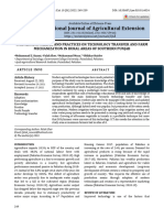 Farmer Knowledge and Practices On Technology Transfer and Farm Mechanization in Rural Areas of Southern Punjab