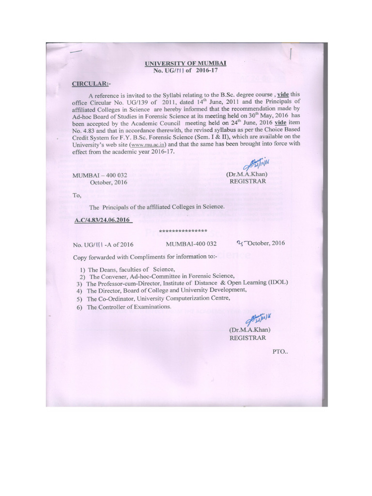 Syllabus-F Y B ScForensic-Science | PDF | Chemical Reactions ...