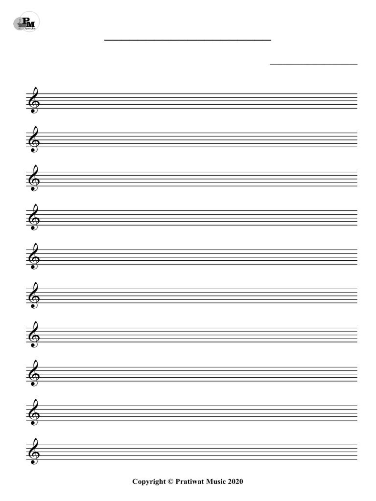 Treble Clef Scale Sheet