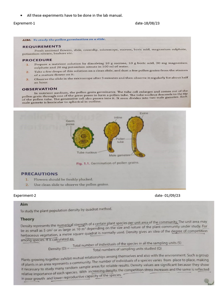 Class - 12 Biology Experiment File | PDF | Science & Mathematics
