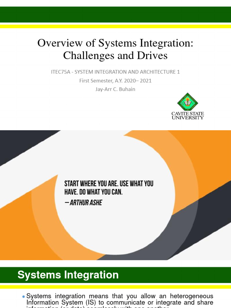 Overview of Systems Integration: Challenges and Drives | PDF | Business