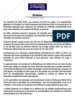 Déclaration - A23 - 31 Août 2023