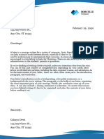 Blue and White Formal Company Letterhead