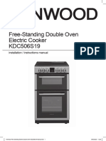Kenwood Free Standing Electric Double Oven KDC506S19 Manual