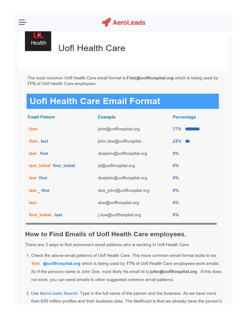 Uoflhealth Email PDF