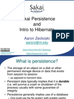 Sakai Persistence and Hibernate