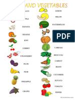 Fruit and Vegetables Activities