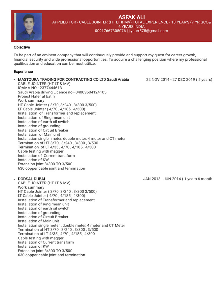 Cable Jointer Saudi. PDF