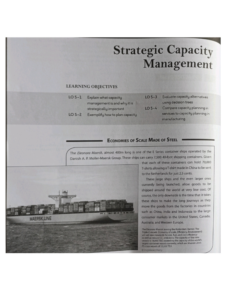 Chapter 5 Strategic Capacity Management Om Pdf
