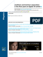 Wake Transitions and Laminar Separation Bubble in The Flow Past An Eppler 61 Airfoil