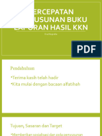 Percepatan Penyususnan Buku Laporan Hasil kkn-1