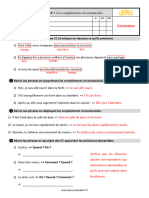 Passeval Les Complã©ments Circonstanciels Evaluation CE2 Correction