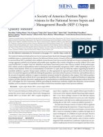 Infectious Diseases Society of America Position Paper, Recommended Revisions To The National Severe Sepsis and Septic Shock Early Management Bundle