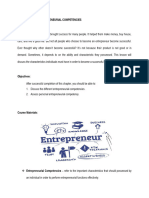 CHAPTER 2 - The Entrepreneurial Competencies