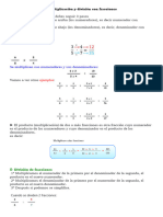 Multiplicación y División Con Fracciones