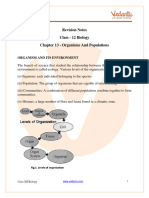 Organism and Population Class 12 Notes Biology Chapter 13 (PDF)