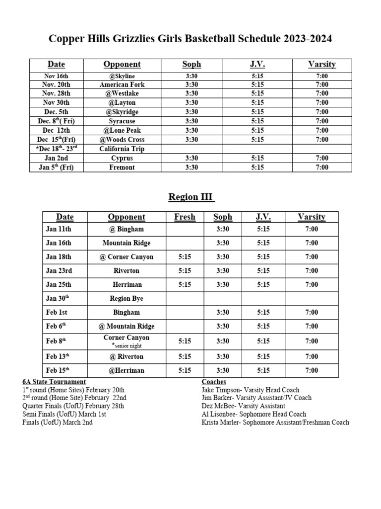 GBB Schedule 202324 PDF