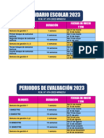 Calendarizacion Escolar 2023