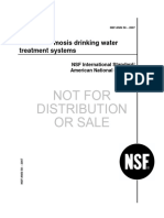 NSF-ANSI 58 - Reverse Osmosis Drinking Water Treatment Systems (2007)