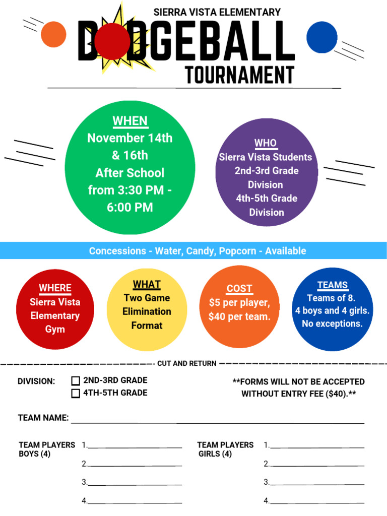 Dodgeball Tournament Flyer PDF