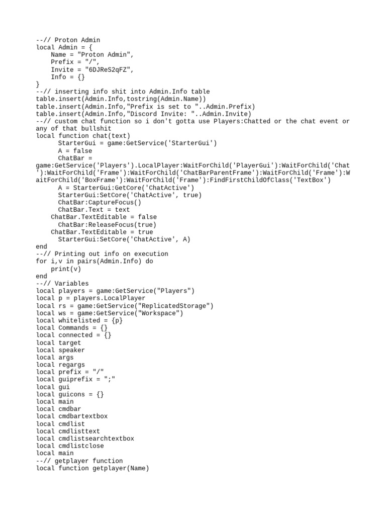 Proton Admin Script Overview | PDF | Software Engineering | Software