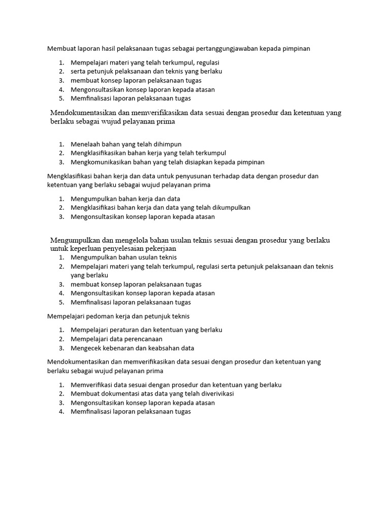 ANJAB Pengolah Data Dan Informasi | PDF
