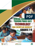 Grade 7 - 9 GET Technology (MST) SBA Exemplar