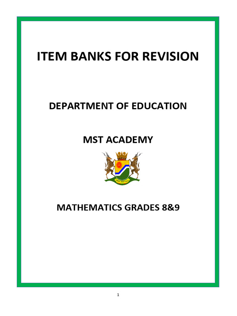 Grade 8 Maths Exam Resources 2024 | PDF | Triangle | Area
