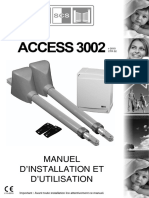 ACCESS 3002 MANUEL D INSTALLATION ET D UTILISATION. Important - Avant Toute Installation Lire Attentivement Ce Manuel. V 2010 CTR 52 V.