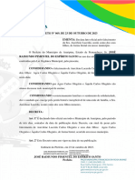 Decreto Municipal Nº 069.2023 - Decreta Luto Oficial de 3 Dias No Município de Araripina