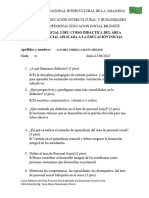 EXAMEN PARCIAL I Didáctica Del Área Personal Social Aplicada A La Educación Inicial