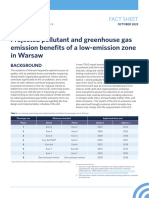 Fact Sheet, Impacts of A Low-Emission Zone On Air Pollutant and Greenhouse Gas Emissions