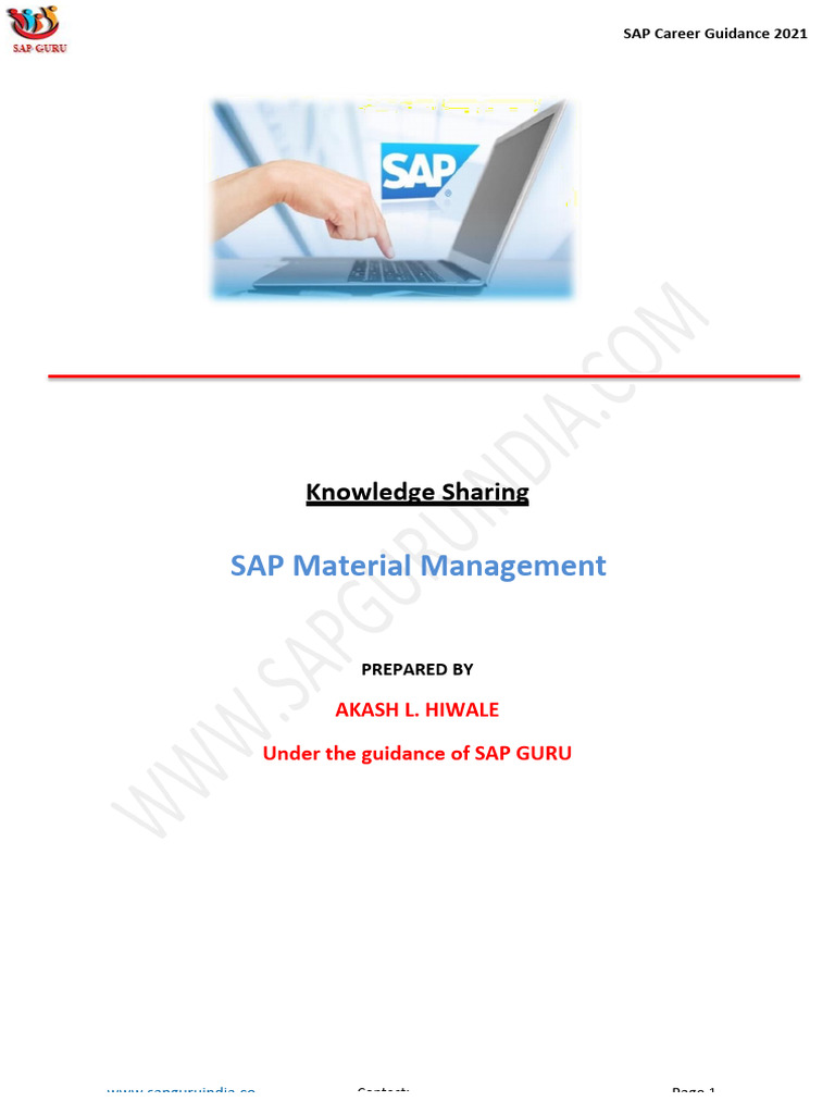 SAP Material Management Overview | PDF | Receipt | Procurement