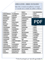 Ficha DE FLUÊNCIA DE LEITURA