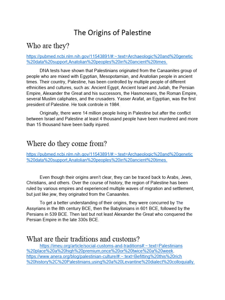 The Origins of Palestine | PDF | Palestine (Region) | Middle East