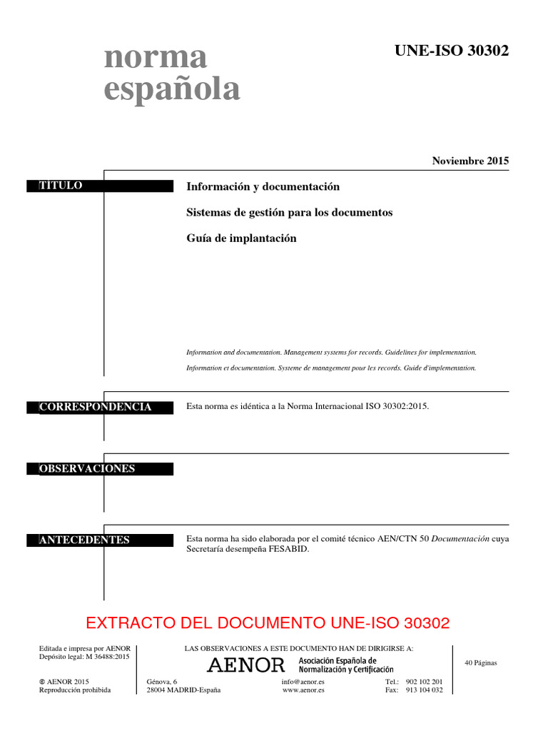 Guía para implementar ISO 30302 | PDF | Gestión de registros