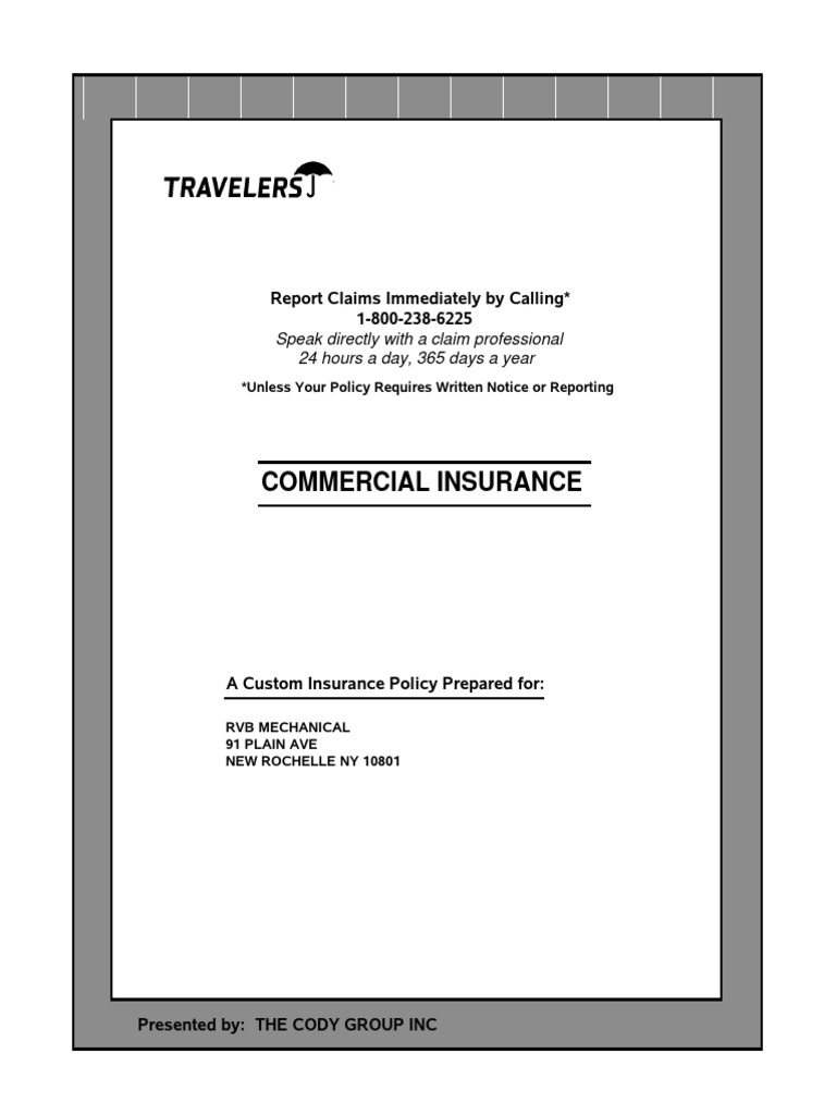 Commercial Insurance Policy Overview | PDF | Deductible | Insurance
