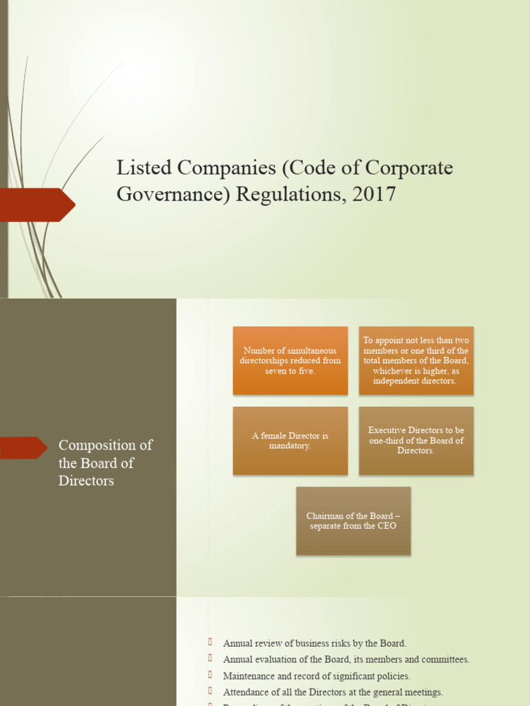 Lesson 9 code of corporate governance pdf accountant audit committee
