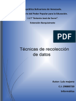 Tecnicas de Recoleccion de Datos