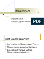 Software Measurement: Mark Micallef Mmica01@um - Edu.mt
