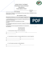 Instrucciones: Resuelva y (O) Conteste de Forma Clara Limpia y Ordenada Lo Que A Continuación Se Le Pide