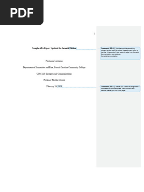 APA Sample 7th Edition APA Paper